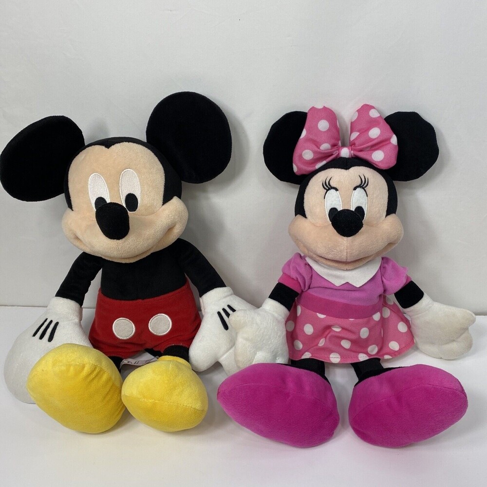 Disney Mickey Minnie Mouse Plush Stuffed Animal 17-18” Pink Polka Dot. Read Desc